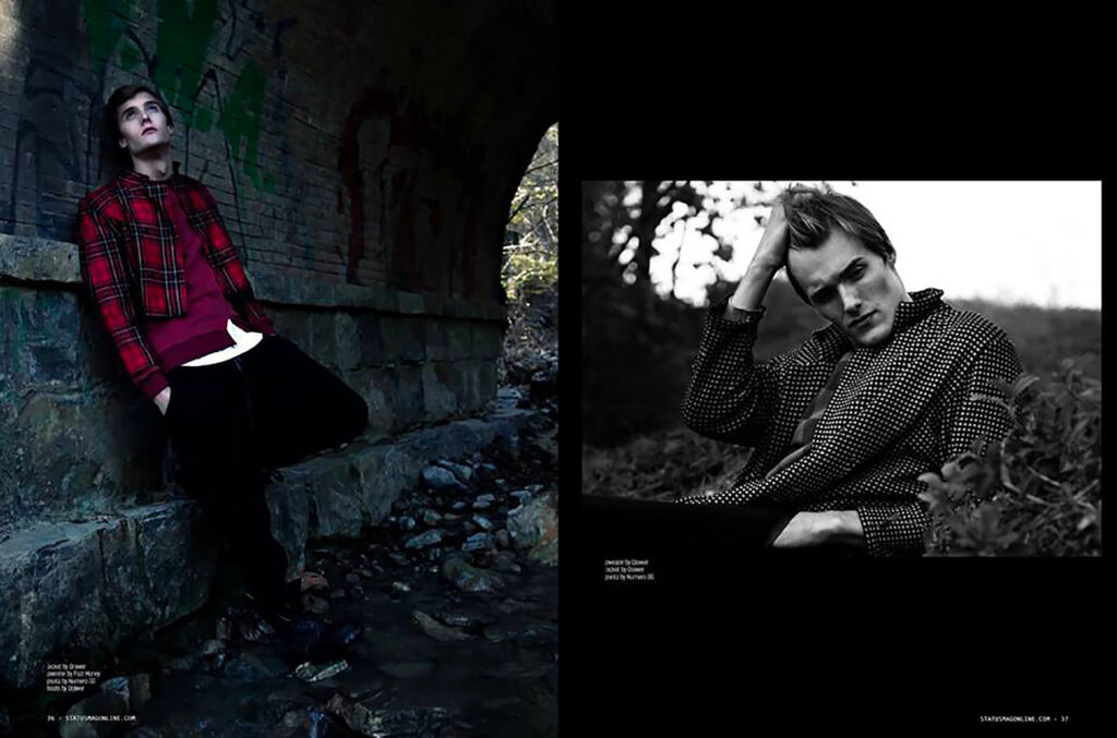 Editorial STATUS MAG - Jakob Wildfire, fashion stylist Elisa Sedoni, Milano-Firenze